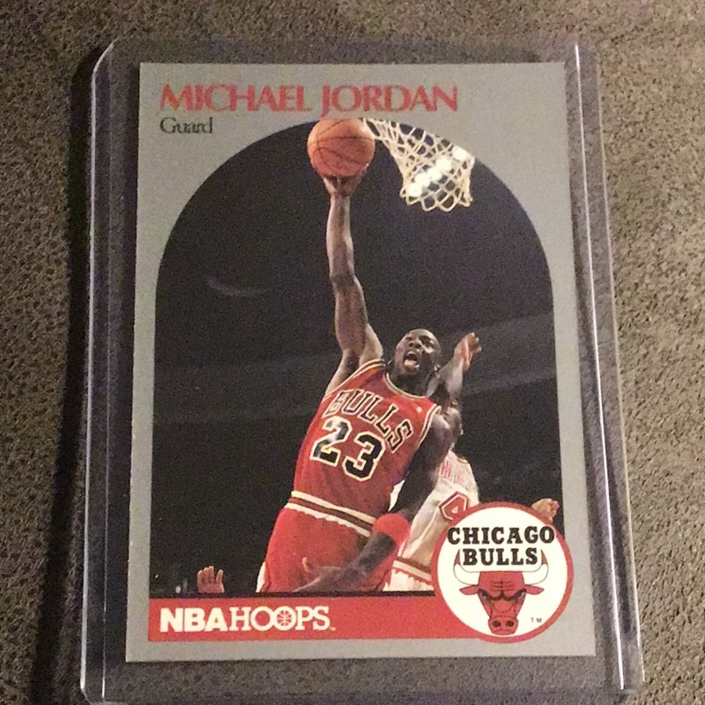 MICHAEL JORDAN, Chicago Bulls 1990 NBA HOOPS Card